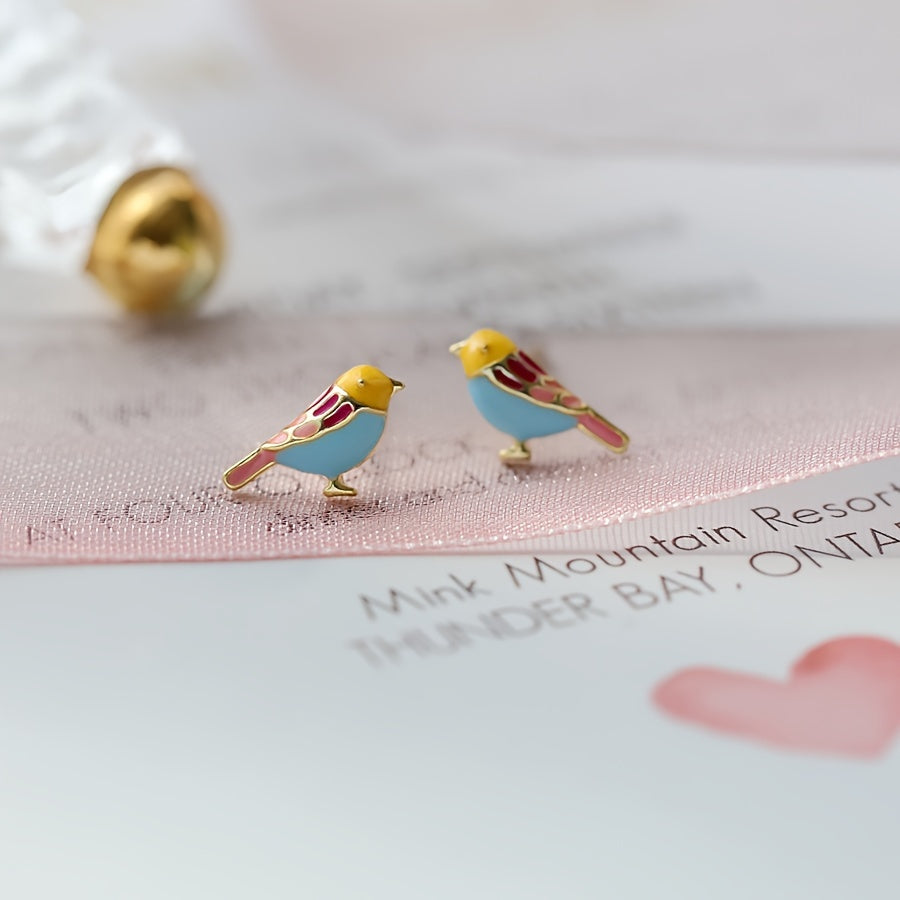 Charmante Bunte Vogel-Ohrringe